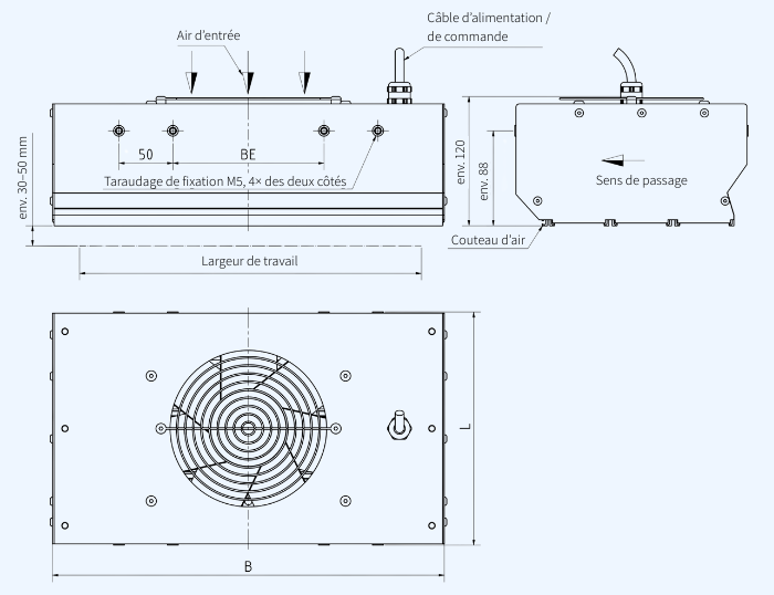Dessin technique du module MCIOR